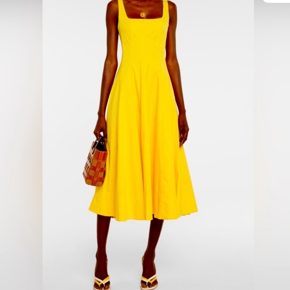 STAUD Dresses & Skirts - STAUD
Staud Yellow Wells Midi dress size 4